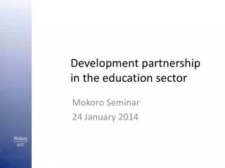 Development partnership in the education sector