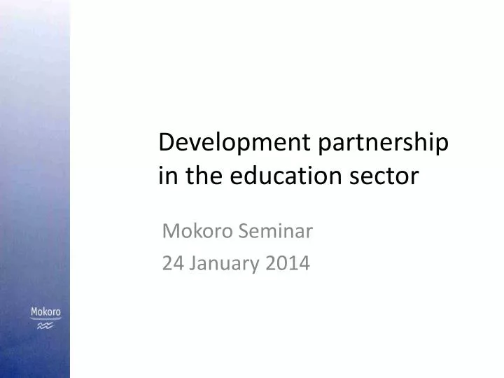 development partnership in the education sector