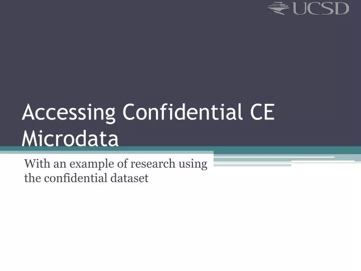 accessing confidential ce microdata