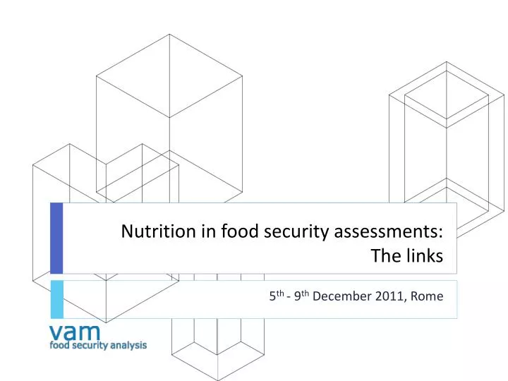 nutrition in food security assessments the links