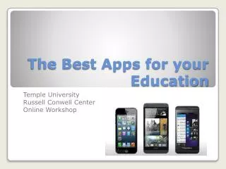 The Best Apps for your Education