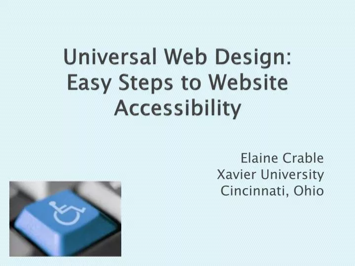 universal web design easy steps to website accessibility
