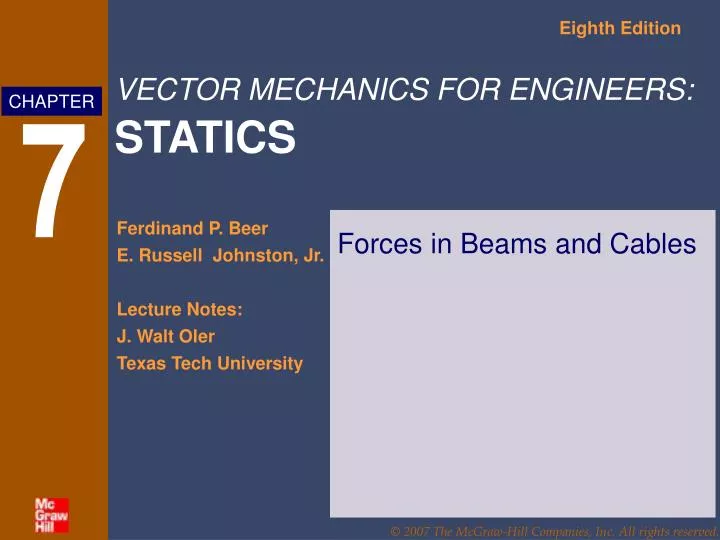 forces in beams and cables