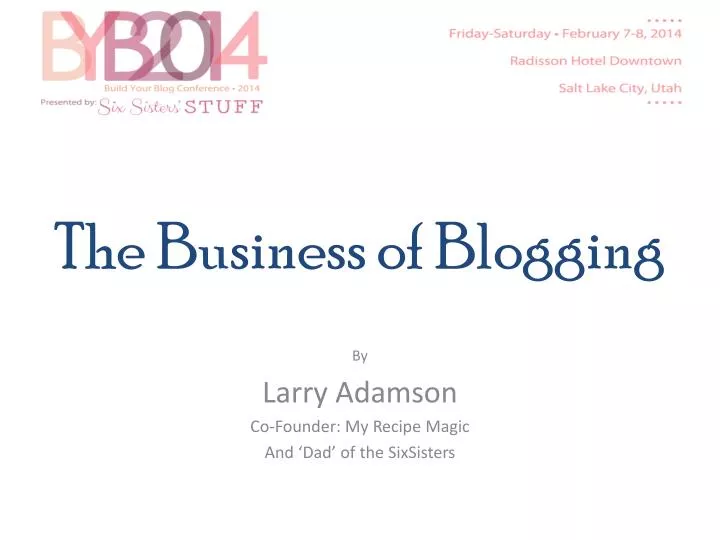 the business of blogging