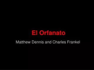 el orfanato