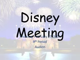 Disney Meeting