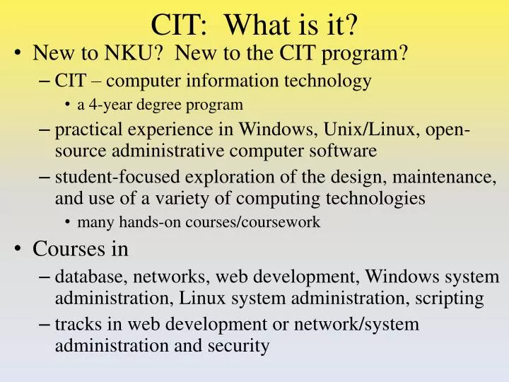 cit what is it