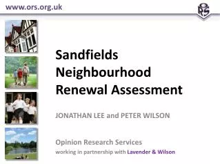 Sandfields Neighbourhood Renewal Assessment