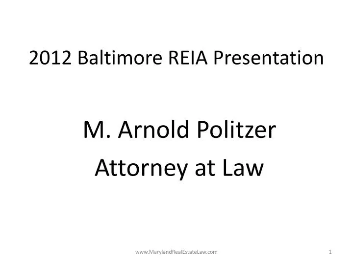 2012 baltimore reia presentation