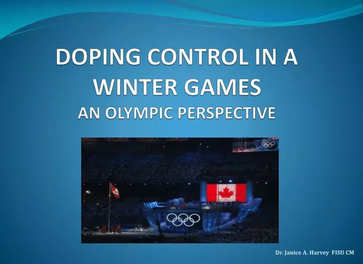 doping control in a winter games an olympic perspective