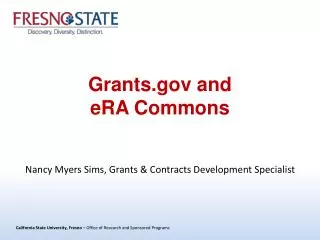 Grants.gov and eRA Commons
