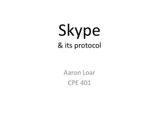 Skype &amp; its protocol