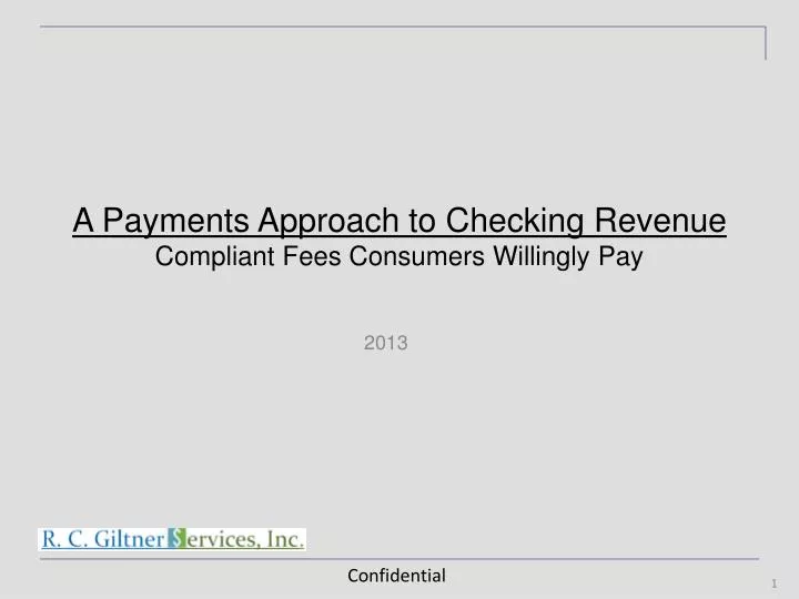 a payments approach to checking revenue compliant fees consumers willingly pay