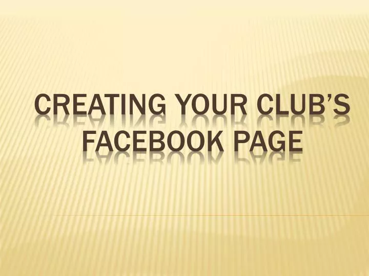 creating your club s facebook page