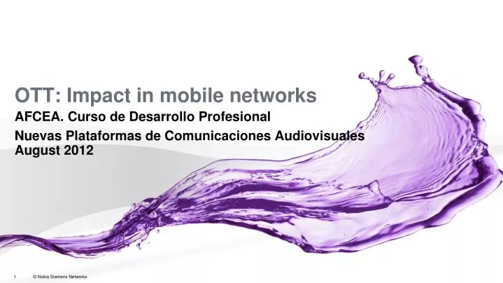 ott impact in mobile networks