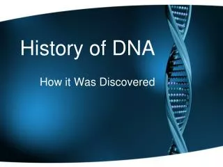 History of DNA