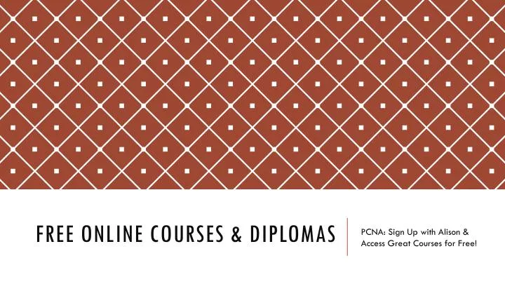 free online courses diplomas