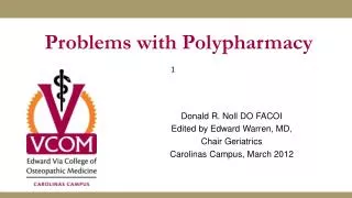 Problems with Polypharmacy