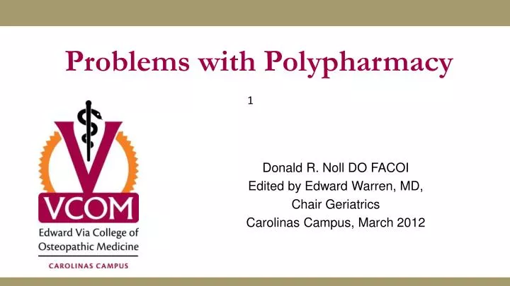 problems with polypharmacy
