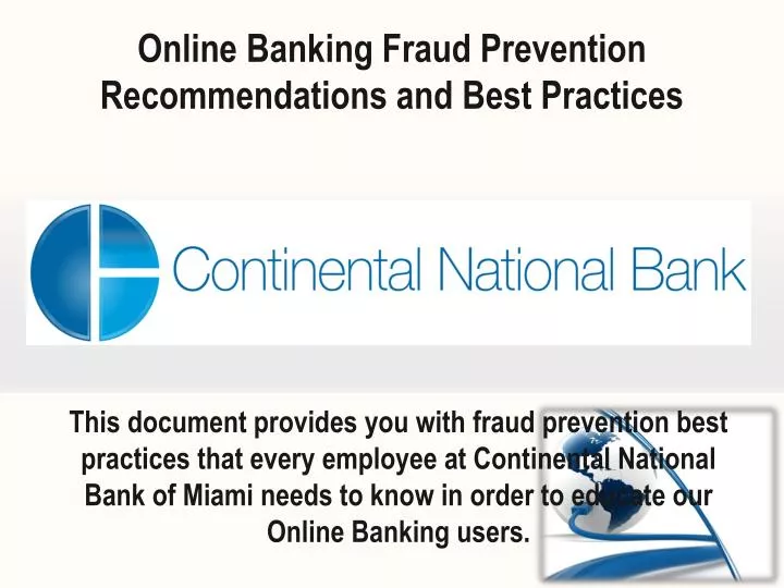 online banking fraud prevention recommendations and best practices
