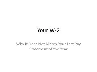 Your W-2