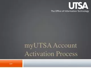 myUTSA Account Activation Process