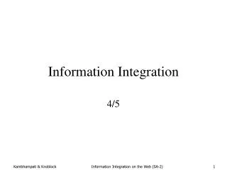 Information Integration