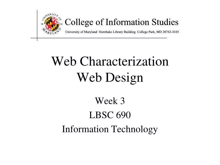 web characterization web design