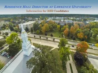 Residence Hall Director at Lawrence University