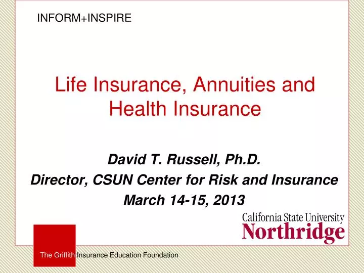 life insurance annuities and health insurance