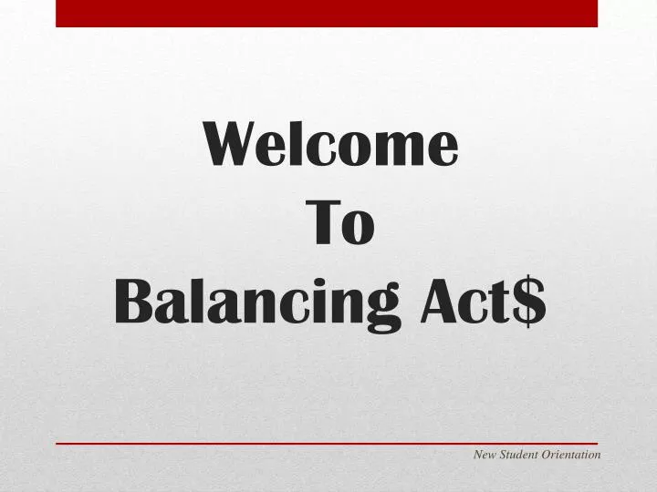 welcome to balancing act
