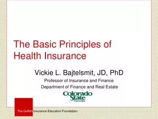The Basic Principles of Health Insurance