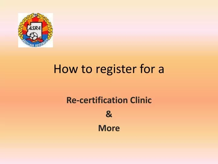 how to register for a