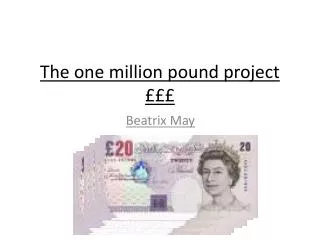 The one million pound project £££