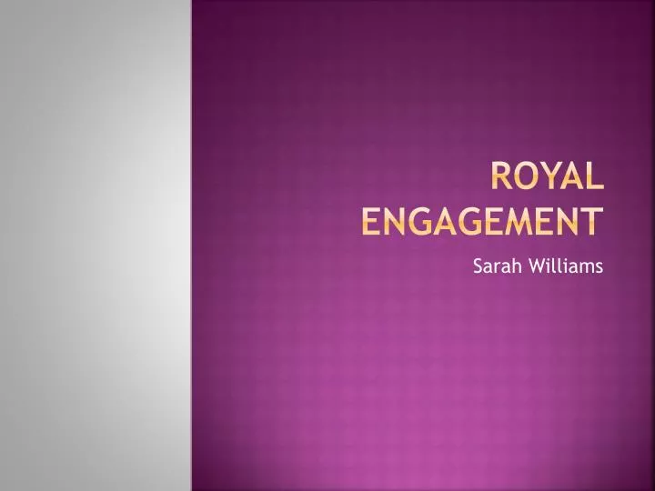 royal engagement