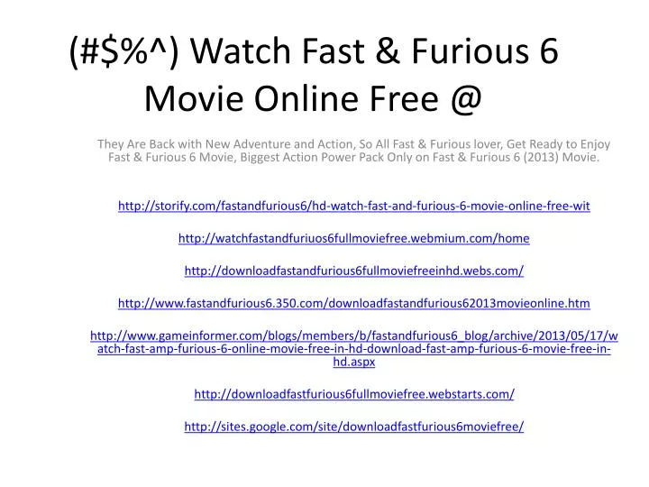 watch fast furious 6 movie online free @