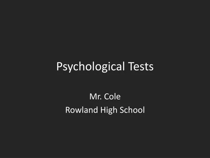 psychological tests