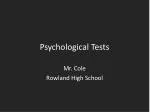 Psychological Tests - slide 1