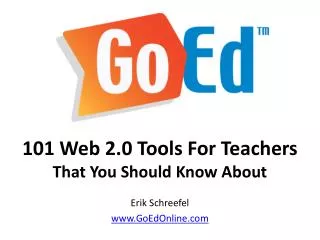 101 Web 2.0 Tools For Teachers That You Should Know About