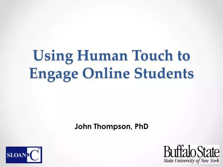 using human touch to engage online students