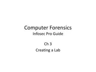 Computer Forensics Infosec Pro Guide