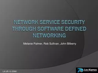 Network Service Security through software defined networking