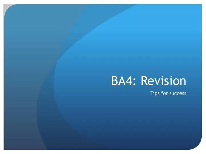 ba4 revision