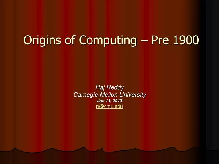 origins of computing pre 1900