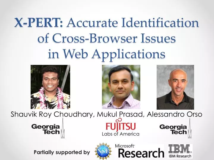 x pert accurate identification of cross browser issues in web applications