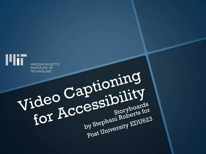 video captioning for accessibility