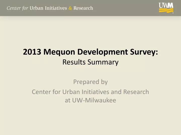 2013 mequon development survey results summary