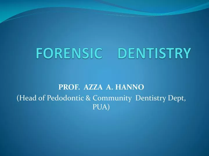 forensic dentistry