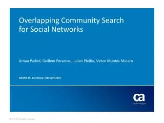 overlapping community search for social networks