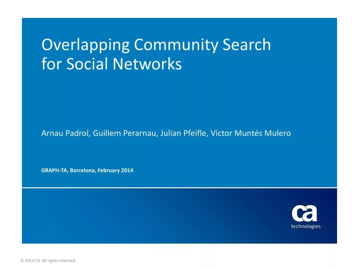 overlapping community search for social networks